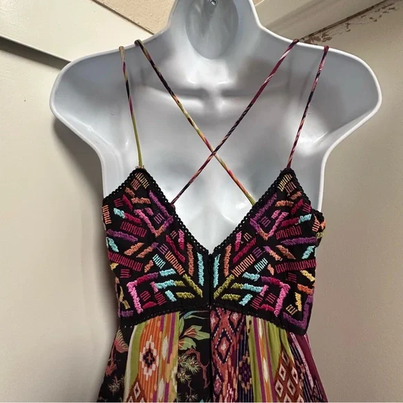 Anthropologie Embroidered Flowy Maxi Dress - Picture 5 of 8